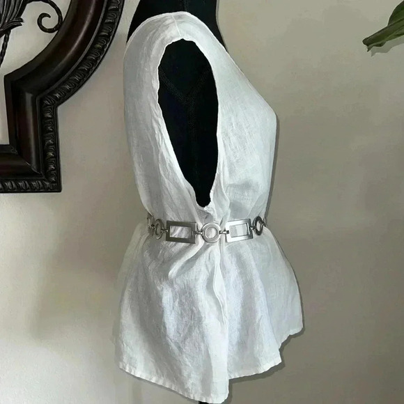 FLAX Women’s Fundamental Pullover Tank Top Tunic 100% Linen Size: Large 14-16 - Picture 6 of 16